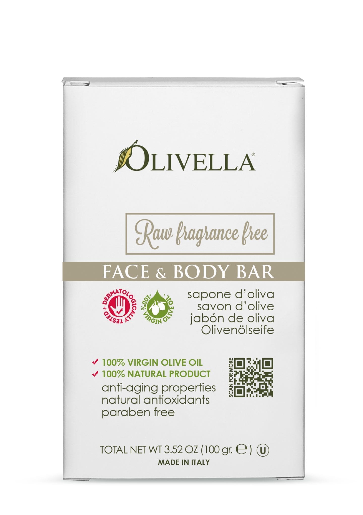 Olivella Fragrance Free Bar Soap - Olivella Europe