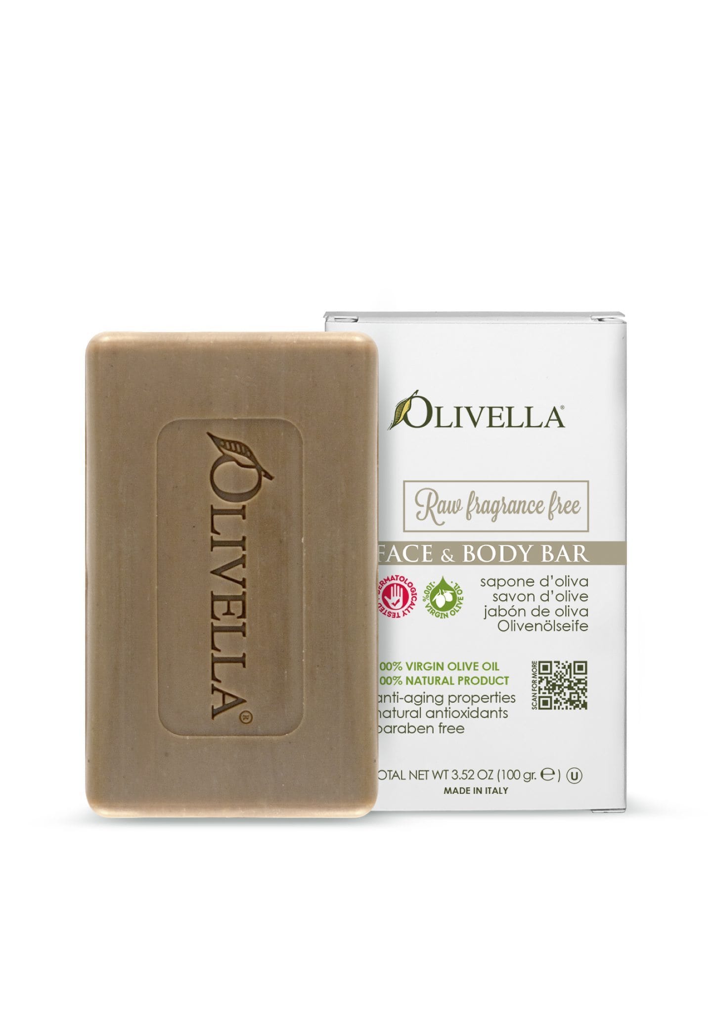 Olivella Fragrance Free Bar Soap - Olivella Europe