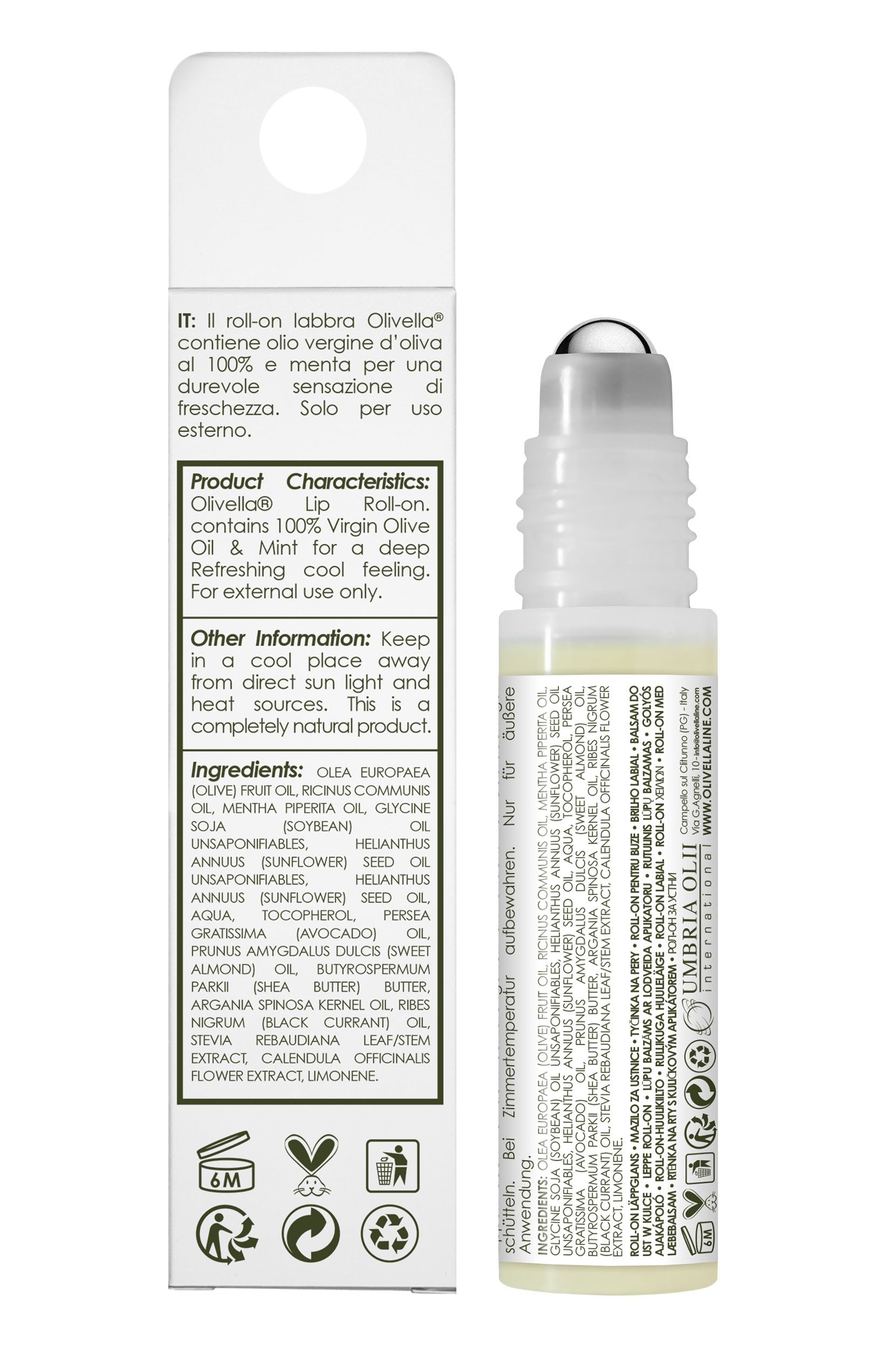 Lip Roll-on with Mint - Olivella Europe
